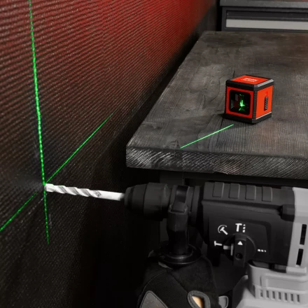 Лазерный уровень MTX XQB GREEN Basic SET, 20 м, зеленый луч, батарейки, резьба 1/4&quot; 35019 купить в Нягани