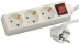 Удлинитель СВЕТОЗАР электрический с заземлением, выключателем, евро, с защитными шторками, 3 гнезда, 2м SV-55035-2 купить в Нягани