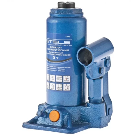 Домкрат гидравлический бутылочный 3 т h 178–343 мм STELS артикул 51096 купить в Нягани