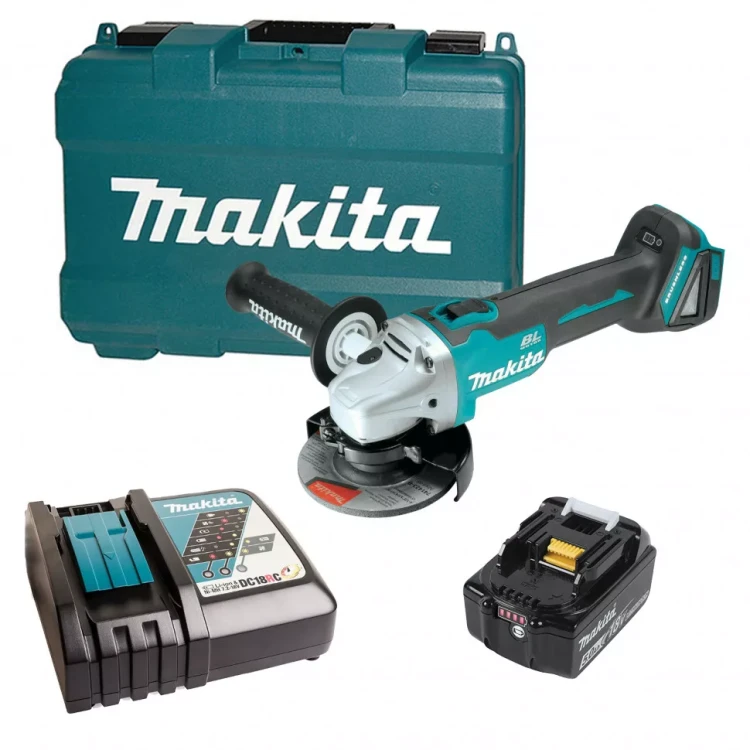Аккумуляторная углошлифовальная машина Makita DGA504RT (1* АКБ 5Ач, ЗУ) купить в Нягани