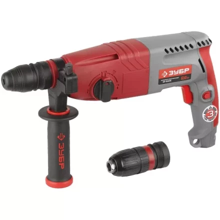 Перфоратор ЗУБР, SDS-plus, БЗП , 650 Вт, кейс ЗП-650ЭК купить в Нягани