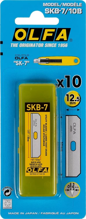 Лезвие OLFA специальное, для "OL-SK-7", 12,5мм, 10шт OL-SKB-7/10B купить в Нягани