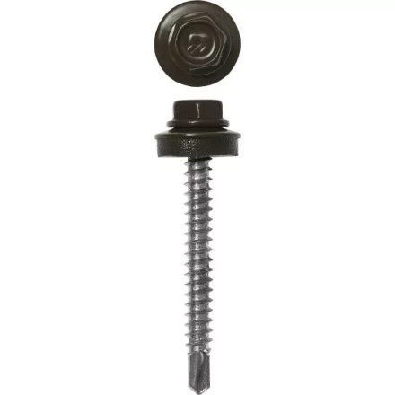 Саморезы ЗУБР окраш., RAL 8028 земел.-коричн., для крепл. кров. матер. к дерев. обреш., 4.8x80мм, 140шт 4-300315-48-080-8028 купить в Нягани