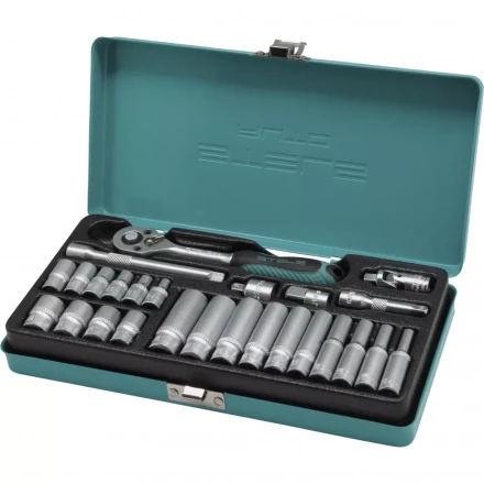 Набор торцевых головок с трещоткой 1/4 26 предметов Stels 13574 купить в Нягани