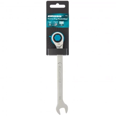 Ключ комбинированный трещоточный 11 мм количество зубьев 100 Gross 14849 купить в Нягани