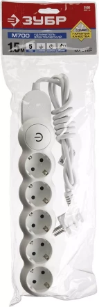 Удлинители электрические М700 5 гнезд с кнопкой серия МАСТЕР купить в Нягани