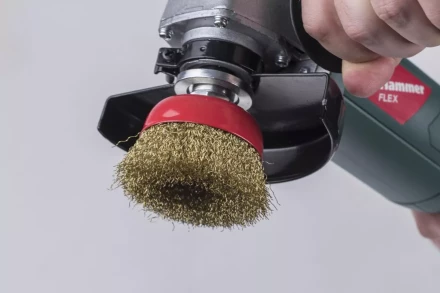 Кордщетка HAMMER чаша 75мм для УШМ гофрированная латунированная сталь (207-102) купить в Нягани