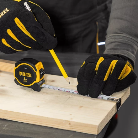 Рулетка Denzel 3м х 16мм, двухкомп. корпус, магнитный обрезиненный зацеп, 31530 купить в Нягани