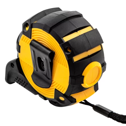 Рулетка Denzel 5м х 25мм, автоматич. фиксац., нейлон. покрытие, магнит. зацеп, двухстор. разметка 31522 купить в Нягани