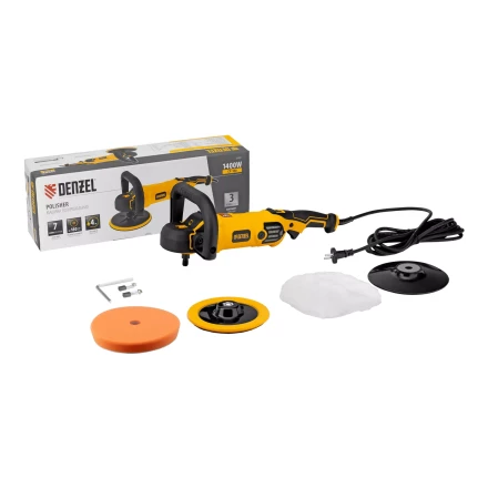 Машина полировальная Denzel CP-180, 1400 Вт, 180 мм, 0-3000 об/мин 27701 купить в Нягани