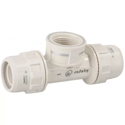 Тройник ЗУБР &quot;ШиреФит&quot; переходной &quot;штуцер с гайкой - внутренняя резьба - штуцер с гайкой&quot;, 20мм-1/2&quot;-20мм 51502-20-1/2-20 купить в Нягани