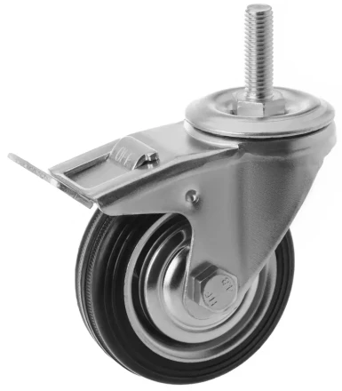 Колесо поворотное SCtB 97 85 мм резина с болтом и тормозом (F) 1046156 купить в Нягани