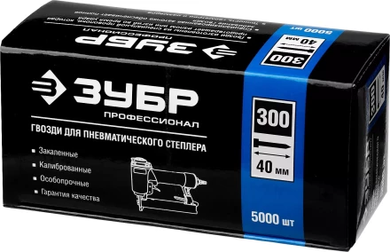 Гвозди тип 300, 40 мм, особотвердые, ЗУБР &quot;ПРОФЕССИОНАЛ&quot; 31830-40, 5000 шт 31830-40 купить в Нягани