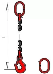 Строп цепной одноветвевой 1СЦ 1 т  L=6 м  8 кл купить в Нягани