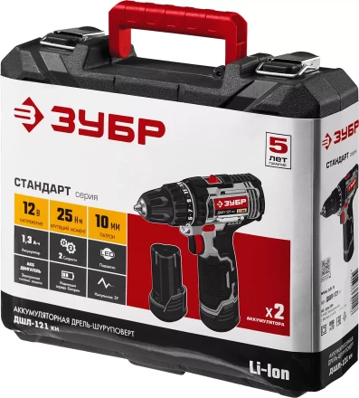 Дрель-шуруповерт 2 АКБ ДШЛ-121 КН серия СТАНДАРТ купить в Нягани