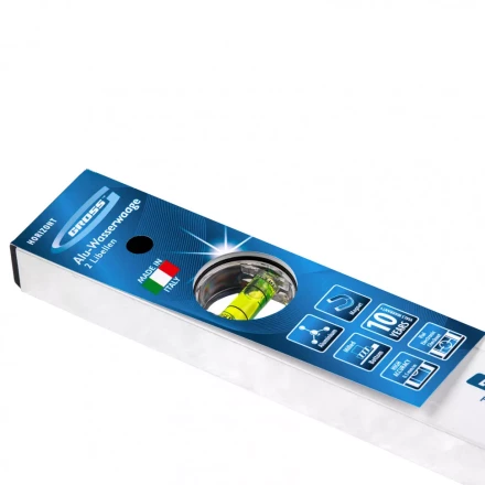 Уровень алюминиевый 400 мм фрезерованный 2 глазка магнитный Gross 33670 купить в Нягани