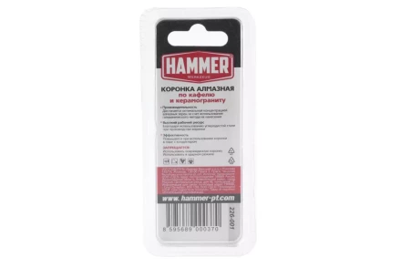 Коронка алмазная HAMMER Ф6х60мм (DHS 6.0*60/5) купить в Нягани