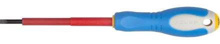 ЗУБР &quot;ПРОФИ ЭЛЕКТРИК&quot;. Отвертка Cr-V, трехкомпонент рукоятка, высоковольтная до ~1000В, SL, 3,0x75 мм 25261-3.0-075 купить в Нягани