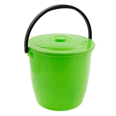 Ведро пластмассовое круглое 13 л, с крышкой, Light Elfe 92940 купить в Нягани