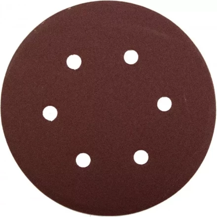 Круг шлифовальный ЗУБР &quot;МАСТЕР&quot; универсальный, из абразивной бумаги на велкро основе, 6 отверстий, Р100, 150мм, 5шт 35566-150-100 купить в Нягани