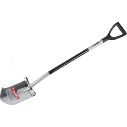Лопата &quot;Артель-НС&quot; штыковая из нержавеющей стали, эргономичный алюминиевый черенок, с рукояткой, ЗУБР Профессионал купить в Нягани