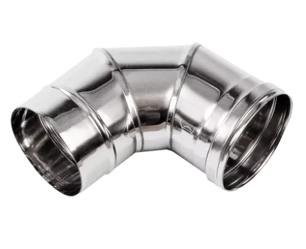 Колено дымохода 90 гр из нержавеющей стали (Диаметр 150 мм) для теплогенераторов BALLU JUMBO, FARM, SP купить в Нягани