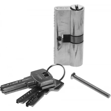 Механизм ЗУБР &quot;ЭКСПЕРТ&quot;цилиндровый, повышенной защищенности, тип &quot;ключ-ключ&quot;, цвет хром, 6-PIN, 70мм 52105-70-2 купить в Нягани