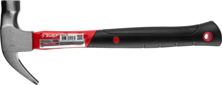 Молоток-гвоздодер ЗУБР &quot;МАСТЕР&quot;, боек c магнитом и фиберглассовой рукояткой, 450 г 20356-450 купить в Нягани