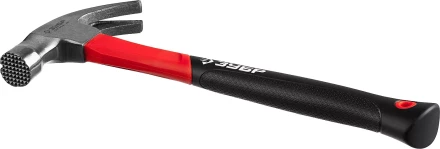 Молоток-гвоздодер ЗУБР &quot;МАСТЕР&quot;, боек c магнитом и фиберглассовой рукояткой, 450 г 20356-450 купить в Нягани