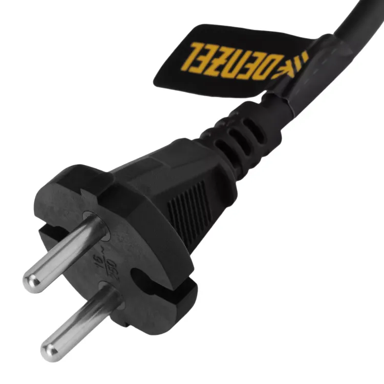 Шнур сетевой Denzel Energy Series, ПВС, 1,5 м, 2 x 1 мм, с неразборной вилкой, черный, 3 м, 37661 купить в Нягани