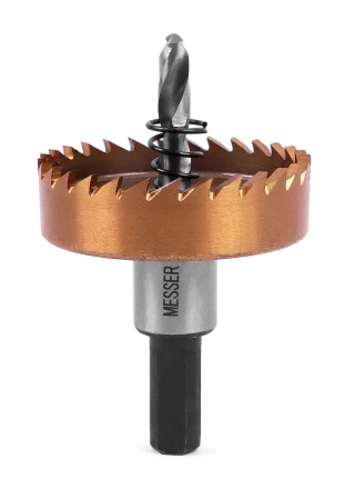 HSS-TiN коронка MESSER 42мм с центр. сверлом и толкающей пружиной для  лист. материала  до 2 мм ц/х купить в Нягани