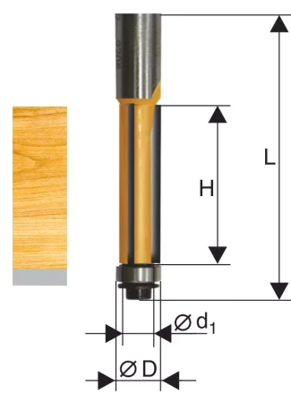 Фреза кромочная прямая ф12,7х26мм хв. 12мм Энкор 46192 46192 купить в Нягани