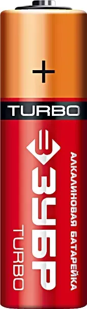 Батарейка Зубр "TURBO" щелочная (алкалиновая), тип AA, 1,5В, 4шт на карточке 59213-4C купить в Нягани