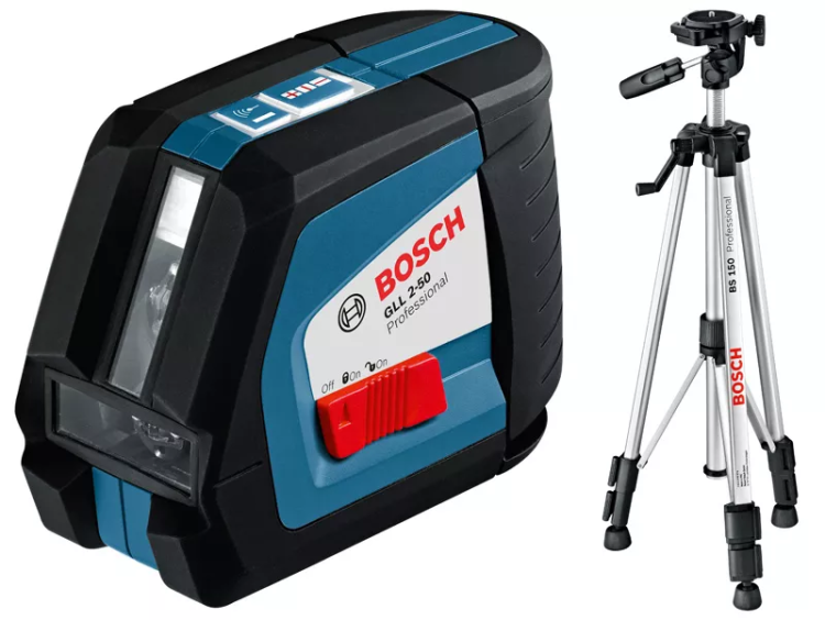 Нивелир лазерный Bosch GLL 2-50 + штатив BS 150 купить в Нягани