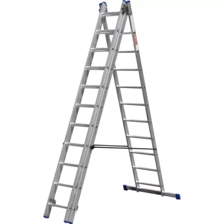 Лестница ЗУБР универсальная, трехсекционная со стабилизатором, 12 ступеней 38831-12 купить в Нягани