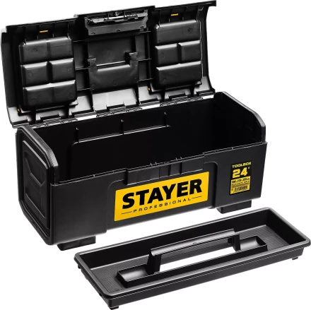 Ящик для инструмента &quot;TOOLBOX-24&quot; пластиковый, STAYER Professional 38167-24 купить в Нягани