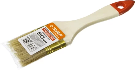 Кисть плоская ЗУБР &quot;УНИВЕРСАЛ-ОПТИМА&quot;, светлая щетина, деревянная ручка, 50мм 01099-050_z01 купить в Нягани