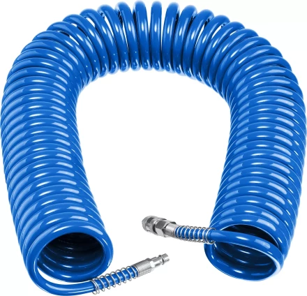 ЗУБР 20 м, 8 х 12 мм, 15 бар, воздушный спиральный шланг с фитингами рапид, Профессионал (6472-20) купить в Нягани