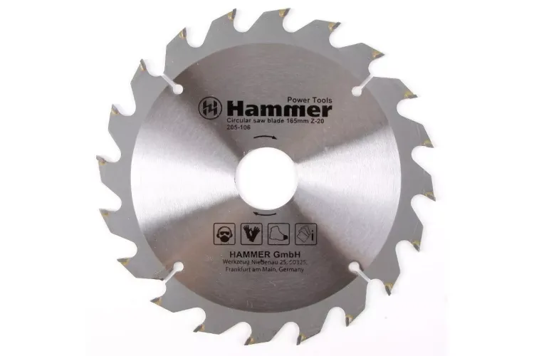 Диск пильный твердосплавный HAMMER Ф165х30мм 20зуб. купить в Нягани