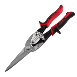 Ножницы по металлу Matrix 78328, удлиненные, 290 мм, прямой рез, CrMo, двухкомпонентные обрезиненные рукоятки, PRO