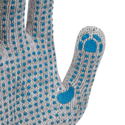 Перчатки трикотажные с ПВХ точкой, 5 пар в упаковке, БОПП-пакет, 7 класс// Россия 67837 купить в Нягани