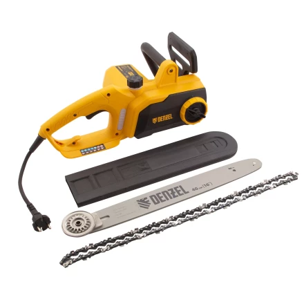 Пила цепная электрическая Denzel EDS-2000P 95616, 2 кВт,поперечная, шина 40 см, шаг 3/8, паз 1.3 мм, 57 звеньев купить в Нягани