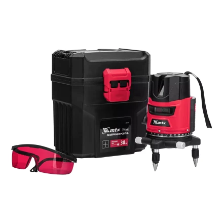 Лазерный уровень MTX CRX-30R, 30 м, красный луч, батарейки, резьба 5/8&quot; 35030 купить в Нягани