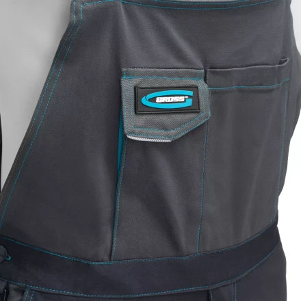 Полукомбинезон профессиональный рабочий Gross 90443, 97% хлопок 3% спандекс, L купить в Нягани