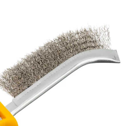 Щетка металлическая с пластмассовой ручкой, нержавеющая проволока Denzel 748287 купить в Нягани
