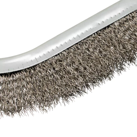 Щетка металлическая с пластмассовой ручкой, нержавеющая проволока Denzel 748287 купить в Нягани