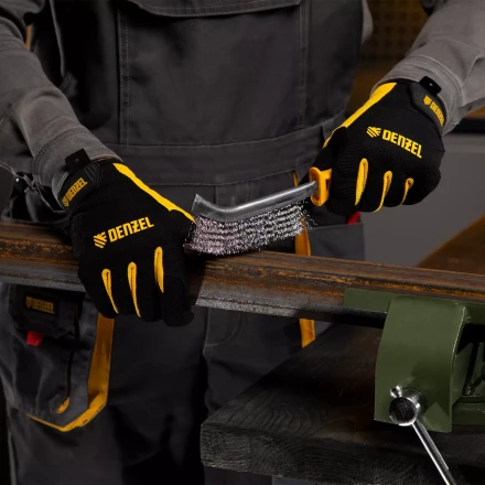 Щетка металлическая с пластмассовой ручкой, нержавеющая проволока Denzel 748287 купить в Нягани