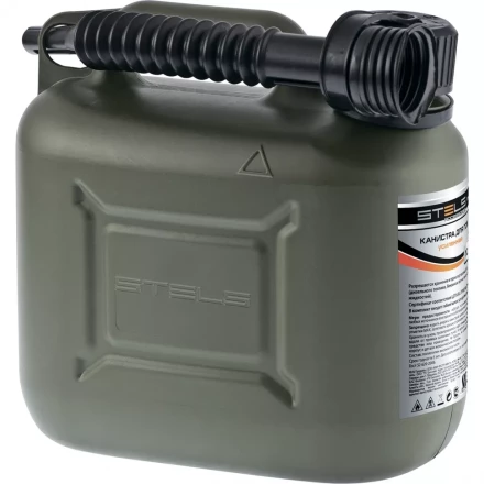 Канистра для ГСМ вертикальная 10 л пластиковая усиленная STELS артикул 53126 купить в Нягани