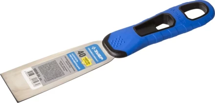 Шпатель ЗУБР &quot;ПРОФЕССИОНАЛ&quot; профилированное нержавеющее полотно, 2к ручка, 40мм 10049-04_z03 купить в Нягани