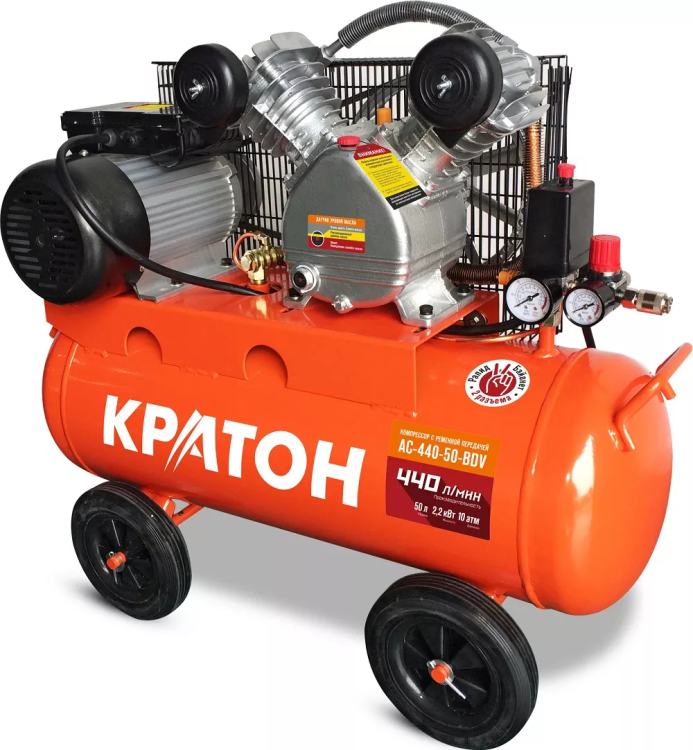 Компрессор масляный поршневой ременной Кратон AC-440-50-BDV 3 01 01 042 купить в Нягани